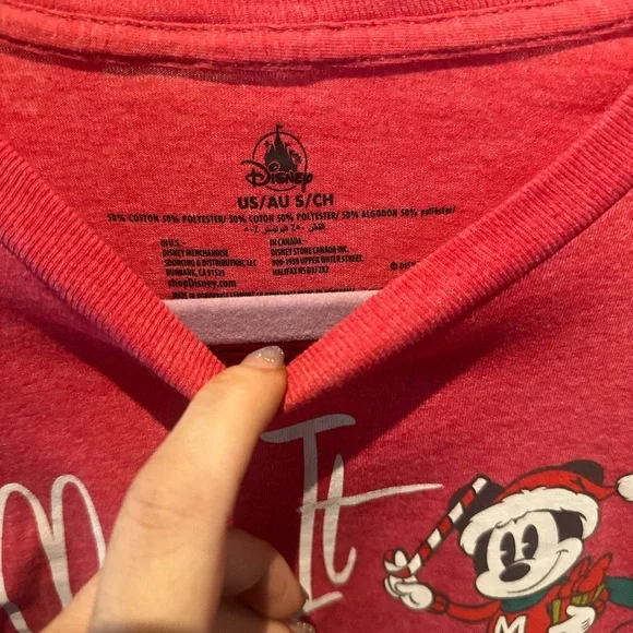 Disney Mickey Minnie Christmas Make It Merry And Bright Adult Shirt Small S - Picture 4 of 6